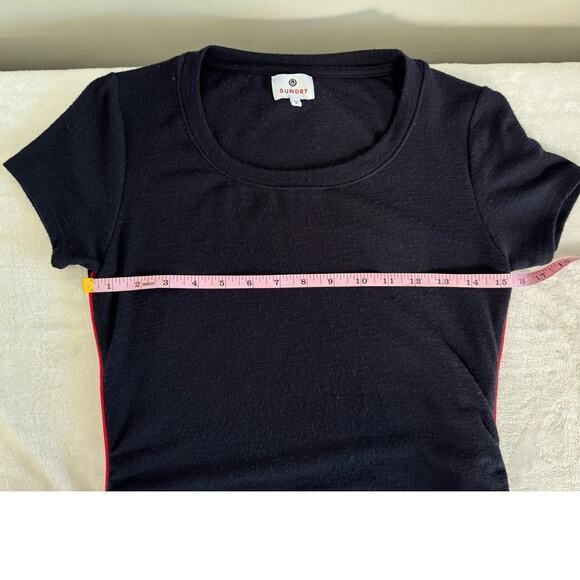 Anthropologie Sundry Ruched Dress in Navy Size 0 - Picture 8 of 8